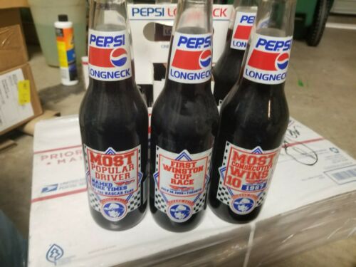 Lot of 6 - 1992 Richard Petty Commemorative Pepsi Longneck Bottles!