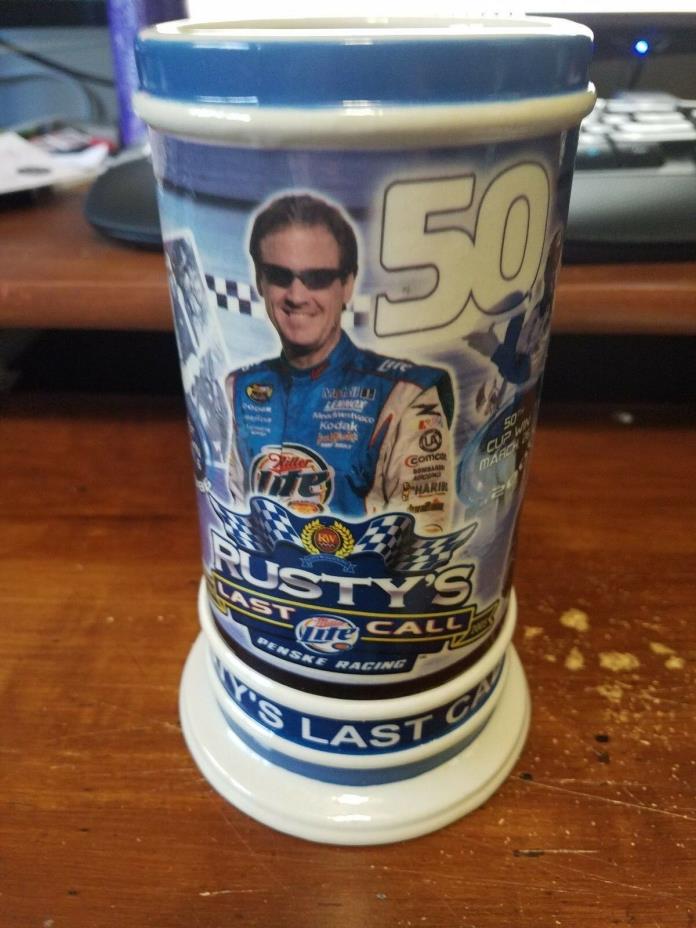 Rusty Wallace Commemorative Collector Stein The LAST CALL  New in Box #1571 COA