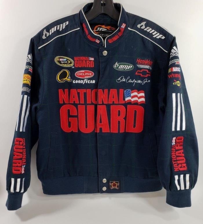 JR Nation XL Racing Snap Jacket Dale Earnhardt National Guard #88 Blue Nascar