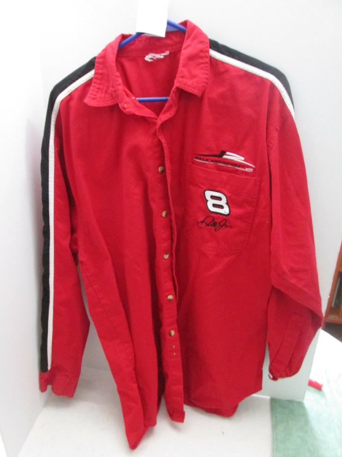 Nascar #8 Dale Earnhardt Jr. Budweiser Racing Long Sleeve Button Shirt Sz XL 331