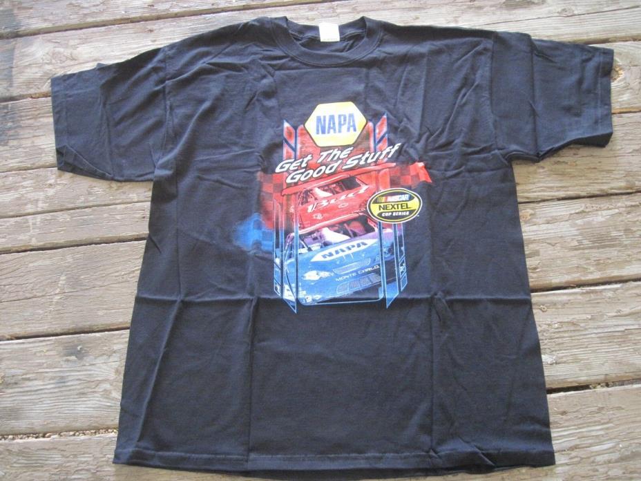 2005 NAPA Gildan Activewear (Nascar) XL Never Worn T-Shirt,Black with Logos