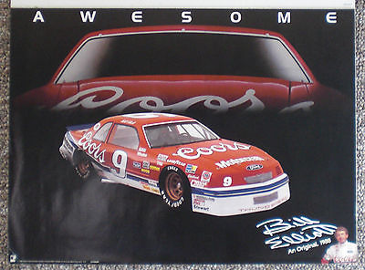 1988 NASCAR - BILL ELLIOTT - COORS BEER POSTER - AWESOME