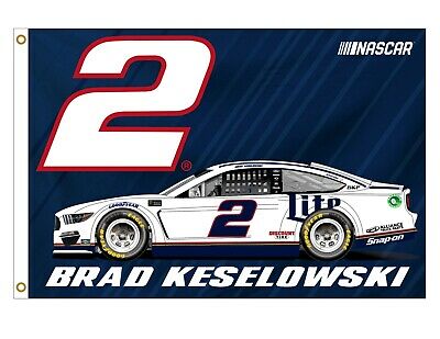 Brad Keselowski #2 Car Design Premium 3x5 Flag w/Grommets Banner Nascar Racing