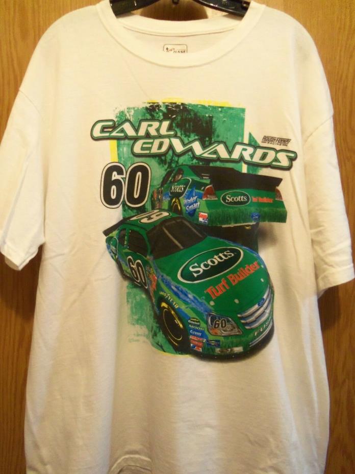 Carl Edwards white graphic NO 60 XL t shirt