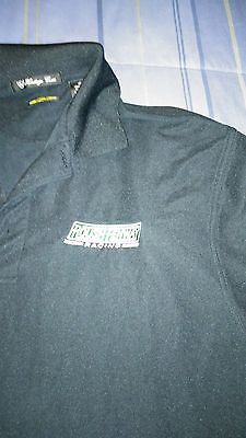 NASCAR-ROUSH-FENWAY RACING -TEAM POLO SHIRT-SIZE LARGE-BLACK-EMBROIDERED
