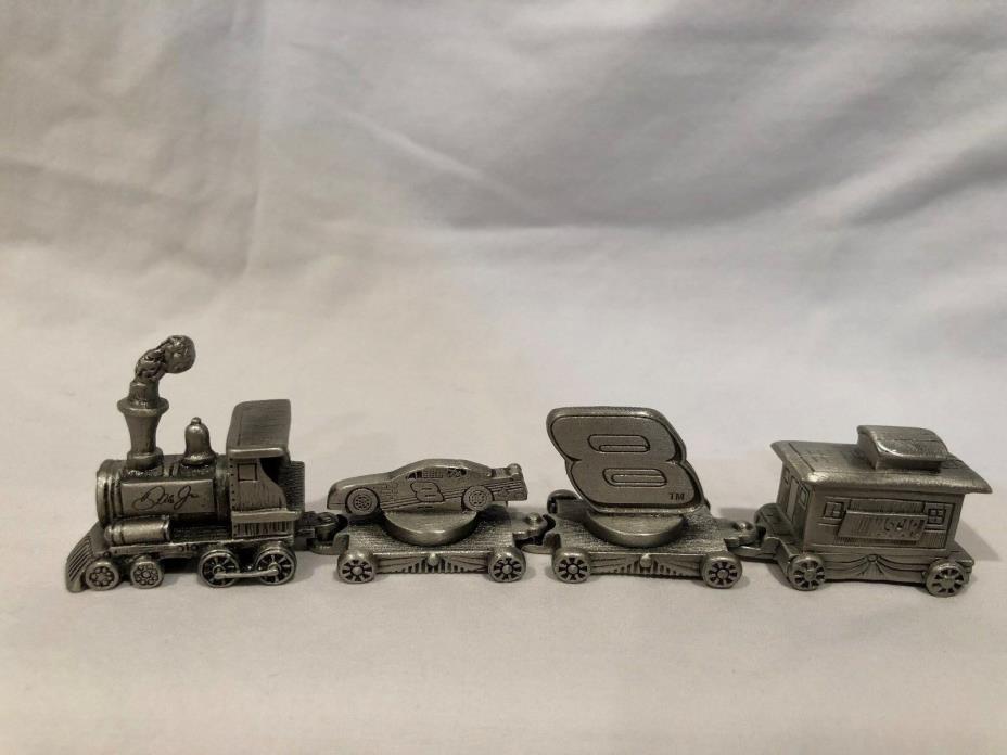 Dale Earnhardt JR Miniature Pewter Interlocking Train 4 Piece Set