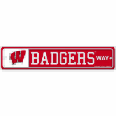 -  Wisconsin Badgers NCAA Street Sign - Team Color