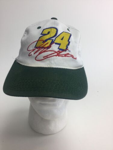 JEFF GORDON NASCAR #24 HAT-CAP-Snapback ADJUSTABLE - Quaker State Rare Green