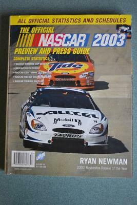 2003 Official Nascar Preview & Press Guide Ryan Newman EUC
