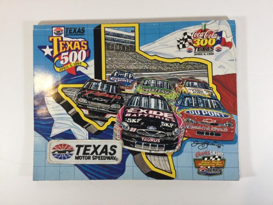 NASCAR April 5 1998 Texas Motor Speedway Texas 500 Souvenir Program & Patch