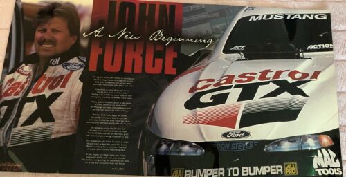 Vintage 1997 Castrol Oil John Force A New Beginning By Steve Dull poster