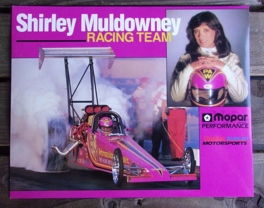 NHRA Shirley Muldowney Fan Card Drag Racing Vintage Top Fuel Dragster
