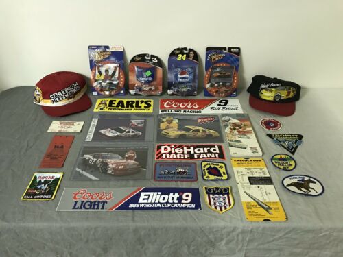 25 Old Vintage Patches Racing Nascar Decal Sticker Postcard Diecast Hat Lot #1