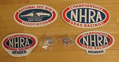 NHRA Member Gift Set - Patches Stickers Pins - Vintage 1992 - FREE PRIORITY MAIL