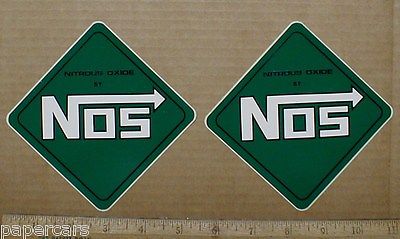 PAIR Nitrous Oxide Systems NOS NHRA new hot rod drag racing sticker decal green
