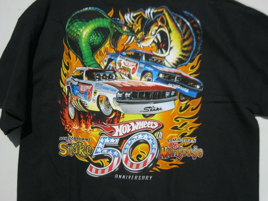 Snake & Mongoose 50th Anniversary T Shirt Black Size 3XL