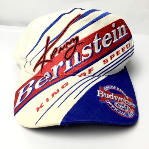 Vintage Kenny Bernstein Hat King Of Speed Bud Racing First To 300 Snapback NHRA