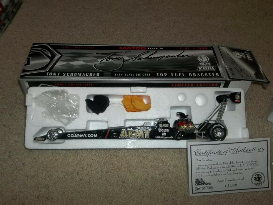 2001 MATCO TOOLS TONY SCHUMACHER 1/24 TOP FUEL DRAGSTER DIECAST LIMITED EDITION