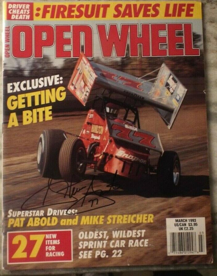 STEVIE SMITH AUTOGRAPHED OPEN WHEEL MAGAZINE MARCH 1993