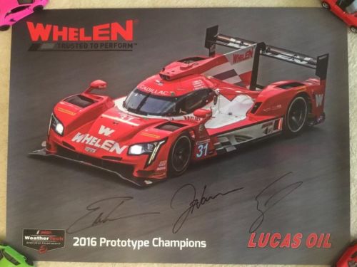 Signed Whelen Cadillac Racing IMSA Poster, 2016 Prototype Champions