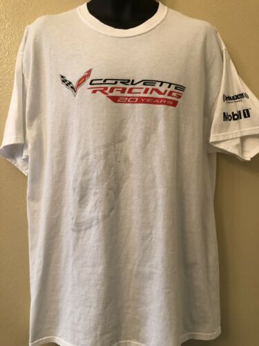 2018 Sebring 12 Hour Corvette Racing 20 Years Men's XL White Graphic T-Shirt