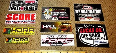 OFF ROAD Racing SCORE Lucas Oil, TRAXXAS TORC, ROD HALL DODGE GLOSS Stickers