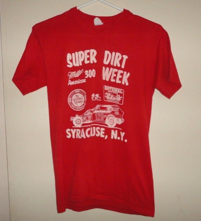 Super Dirt Week 1988 Vintage Syracuse Survivor  Red T-Shirt Size Medium (M)