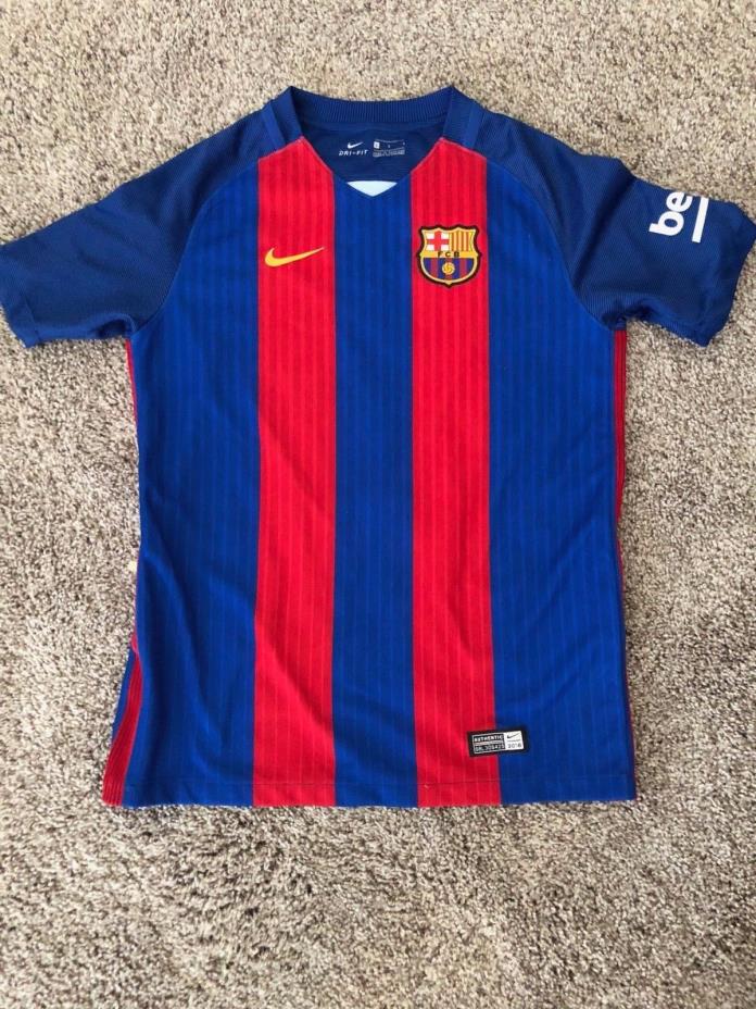 Youth NIKE FC Barcelona Barca FC Soccer Football Jersey Size Large