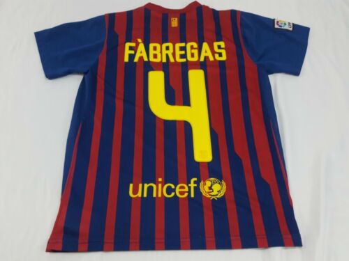 FCB BARCELONA SPAIN FABREGAS NIKE SOCCER FOOTBALL JERSEY YOUTH SMALL? Large? B4