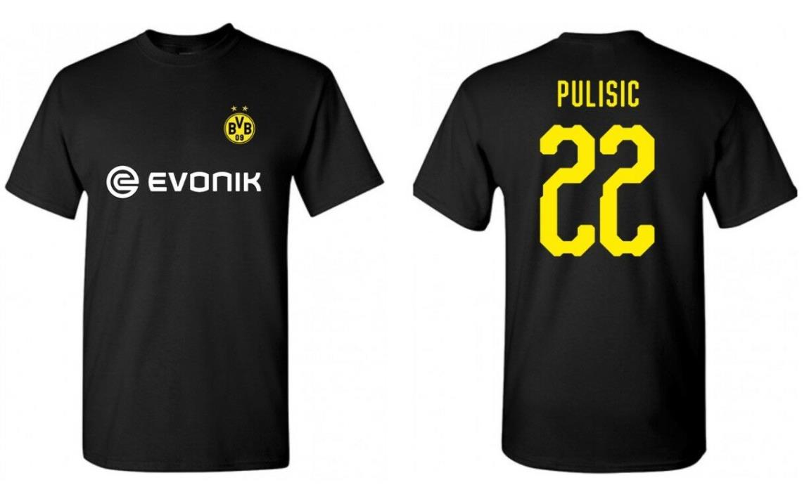 Christian Pulisic 22 Borussia Dortmund 2018-19 Custom Player T-Shirt Balck #22