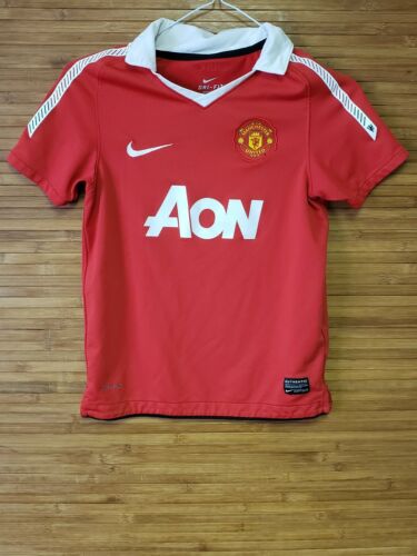 Nike Red EPL Manchester United MUFC Soccer Football Jersey Youth Size Small S