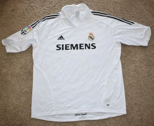 Mens 05-06 Adidas Real Madrid Blank Football Soccer Home Jersey Shirt SZ 2XL XXL