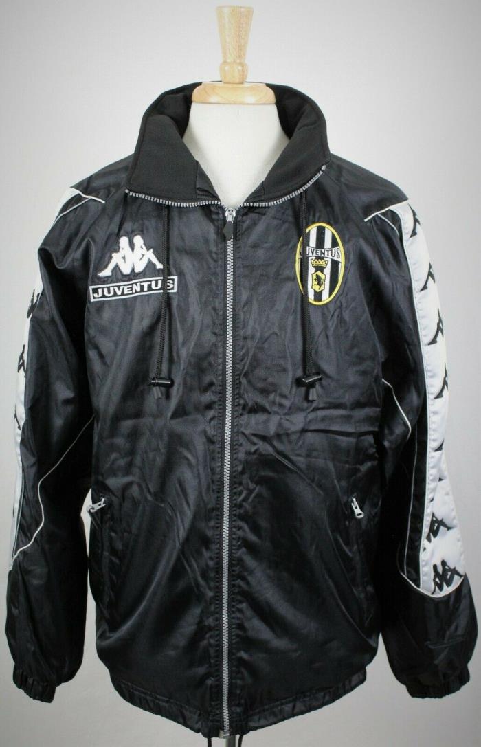 Juventus Soccer Club Kappa Vintage 90's Mesh Lined Windbreaker Jacket Mens Large