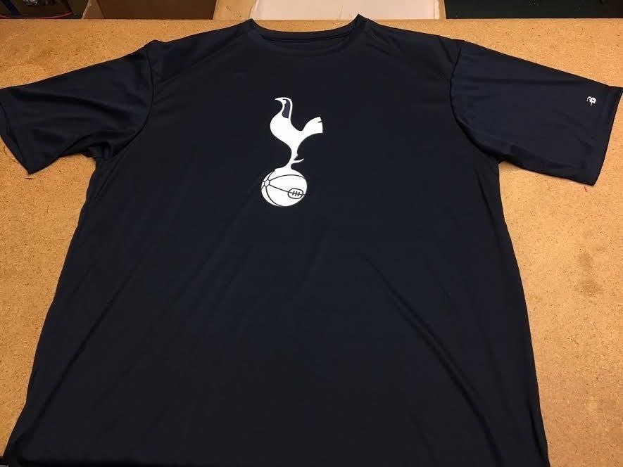 Tottenham Hotspur X-Large Logo Polyester Moisture Wicking T-Shirt (Navy Blue)