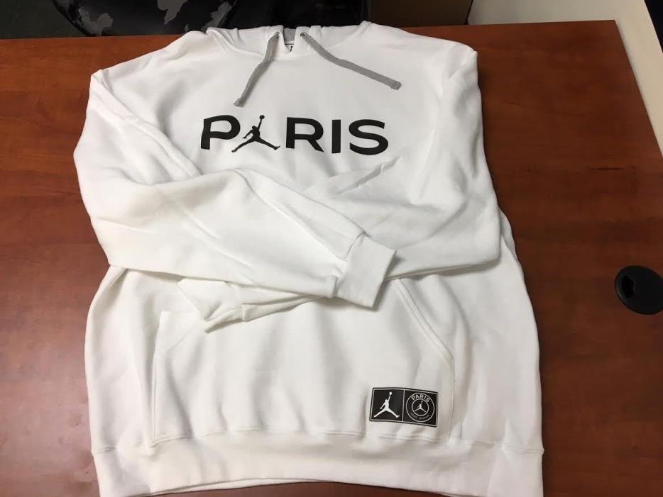 JORDAN JUMPMAN PARIS SAINT GERMAIN PSG Pullover Hoodie Sweatshirt White SM-2XL