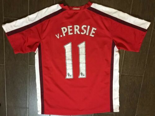 Men's Nike Robin van Persie #11 Arsenal Jersey Home Sz L Red Gunners Soccer