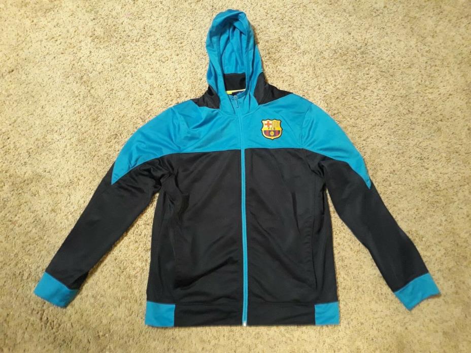 Genuine FC Barcelona Training Track Top Jacket Mens Size L Messi Suarez Rakitic
