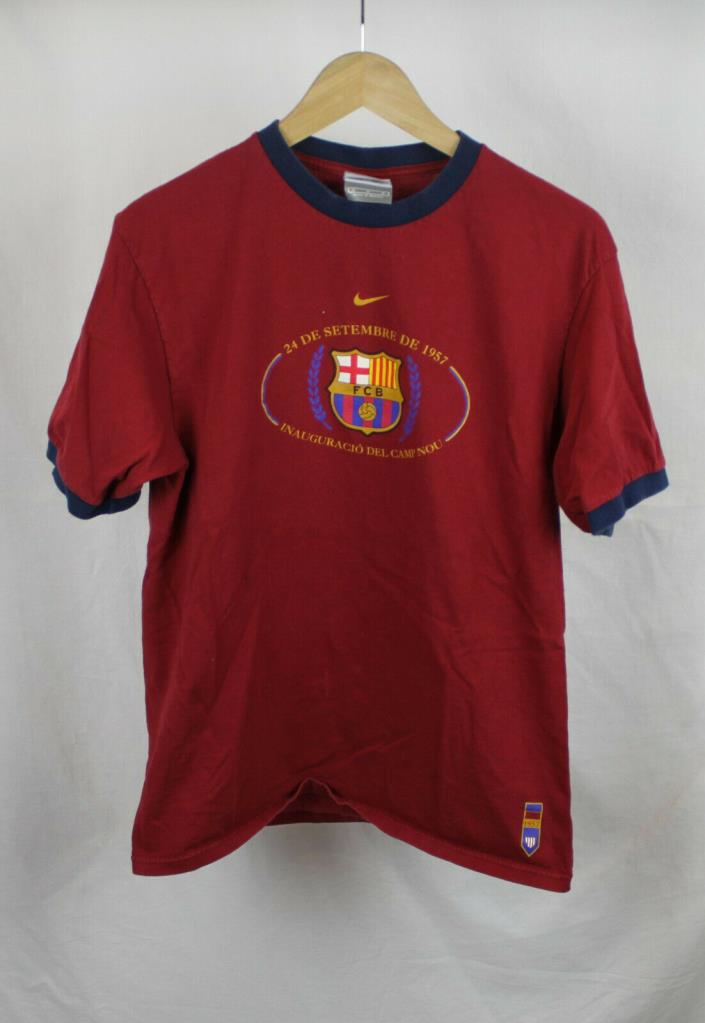 Vintage Nike FC Barcelona Red T-shirt Sz M