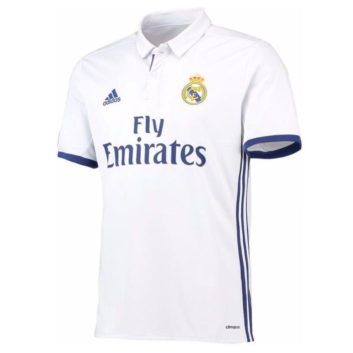 ADIDAS REAL MADRID WHITE SOCCER JERSEY SIZE LARGE NEW W/TAGS RETAIL $90