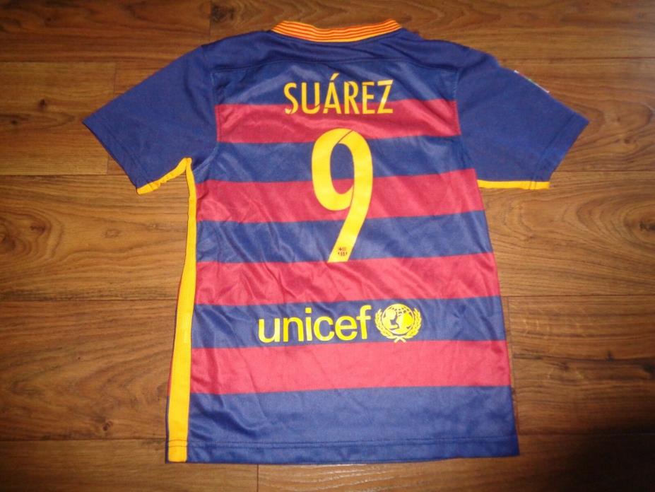 NICE Nike Barcelona FCB Luis Suarez Youth Soccer Jersey 2015 Youth Small S