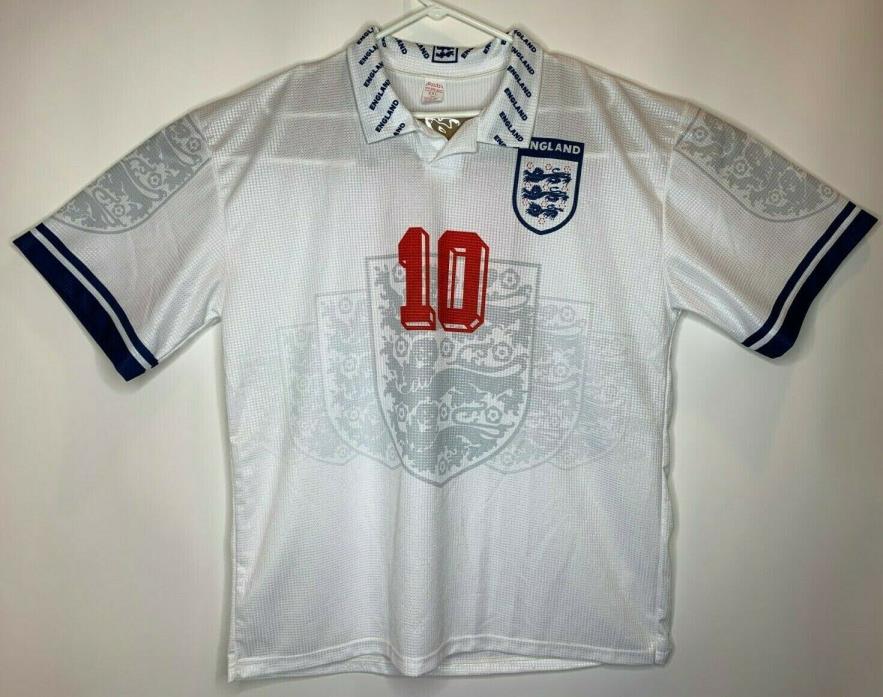 Denise Mens Sz XXL England Owen #10 Soccer Football Jersey Shirt Made in Italy