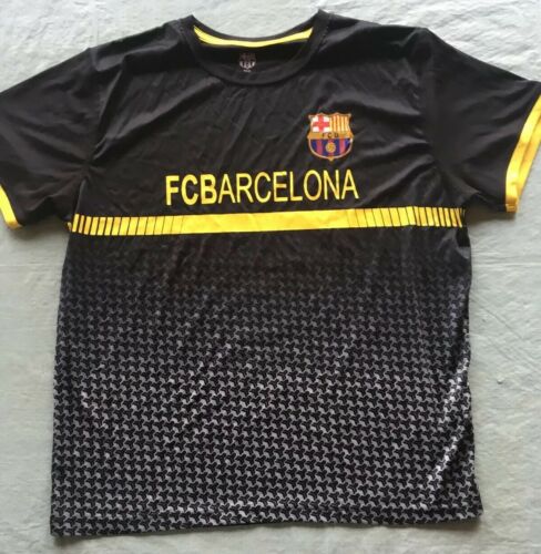 fc barcelona Jersey Black Yellow Size XL Adult. Soccer Football Poly
