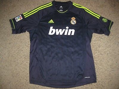 Real Madrid Adidas Climacool Soccer Jersey XL Team Spain European Navy Blue Rare