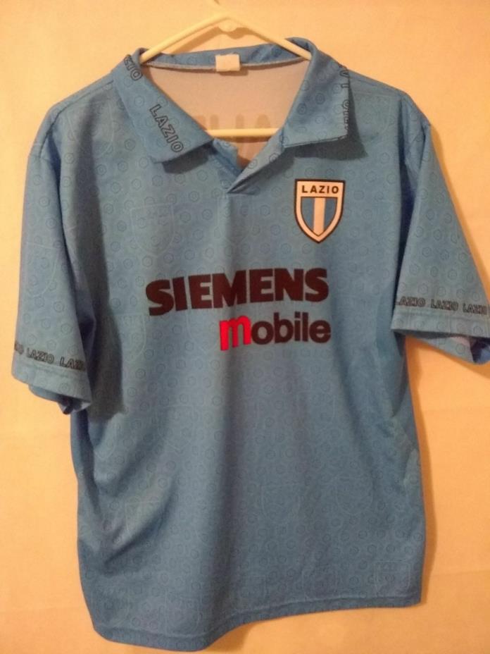 Claudio Lopez soccer football jersey Siemens Mobile XL blue