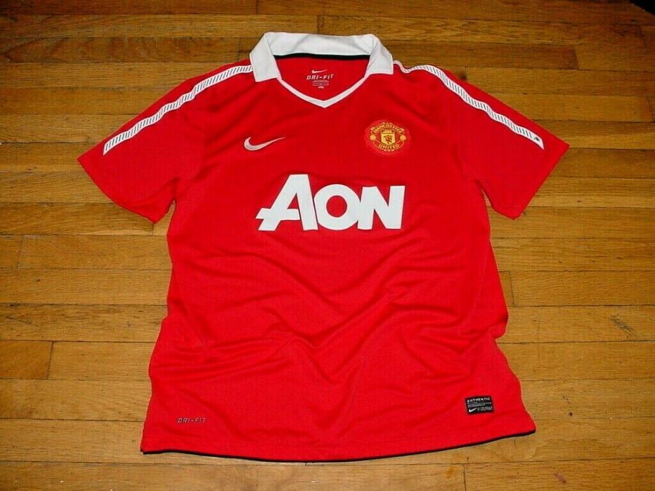 2010/11 Authentic Nike Manchester United Soccer Jersey Red Men M 382469-623 New!