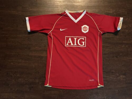 Nike Manchester United 2006-2007 Home Red Football Shirt Soccer Jersey Small