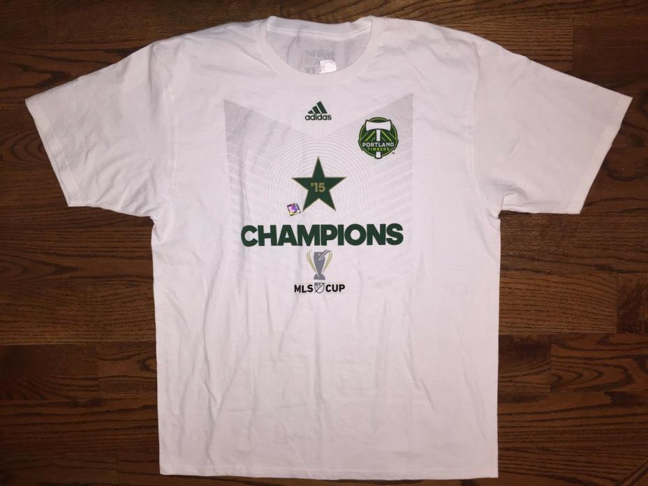 NWT XL Men's adidas The Go-To Tee Portland Timbers MLS Cup Champs 2015 T-Shirt