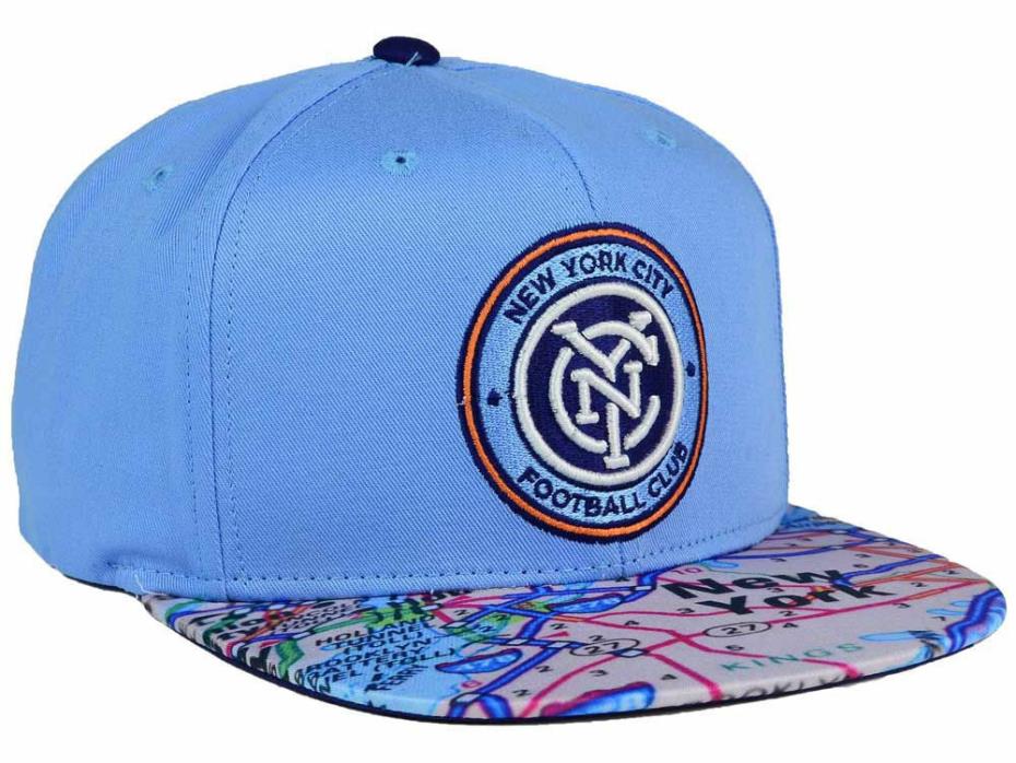 New York City FC adidas MLS Skyline Snapback Cap, Hat, Map NYC (Official) NYCFC