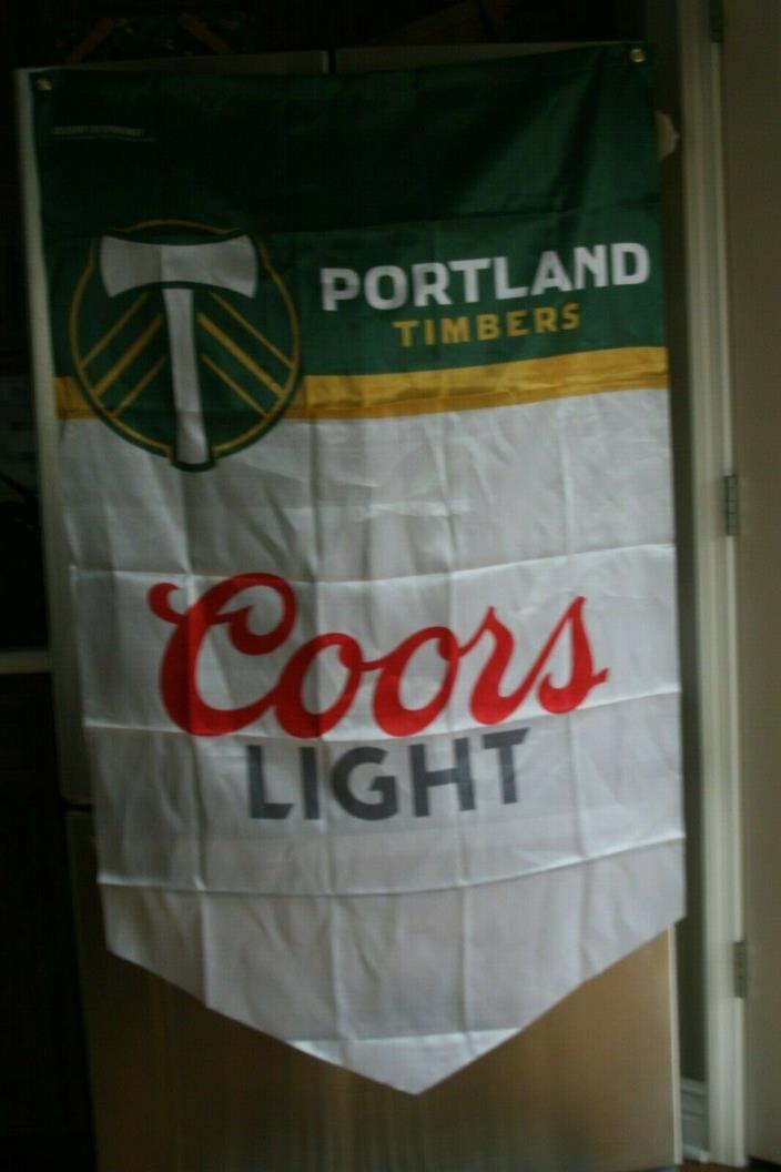 Portland Timbers MLS Soccer COORS Light Flag Banner 3'x5' Man Cave NEW