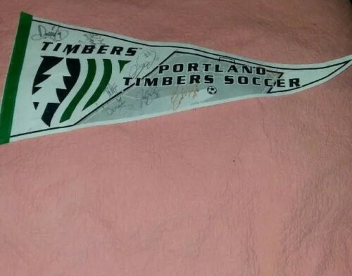 Portland Timbers Autographed Signed Pennant USL MLS Free Shipping